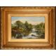 Enoch Crosland (1860-1938) British. Fly Fishing, Oil on canvas, Signed, 12" x 18" (30.5 x 45.7cm) - Image 2 of 4