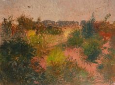 Lionel Bulmer (1919-1992) British. The Undergrowth, Oil on canvas laid down, unframed 15.75