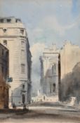 Circle of Richard Parkes Bonington (1802-1828) British. Street View, Watercolour, 7.5