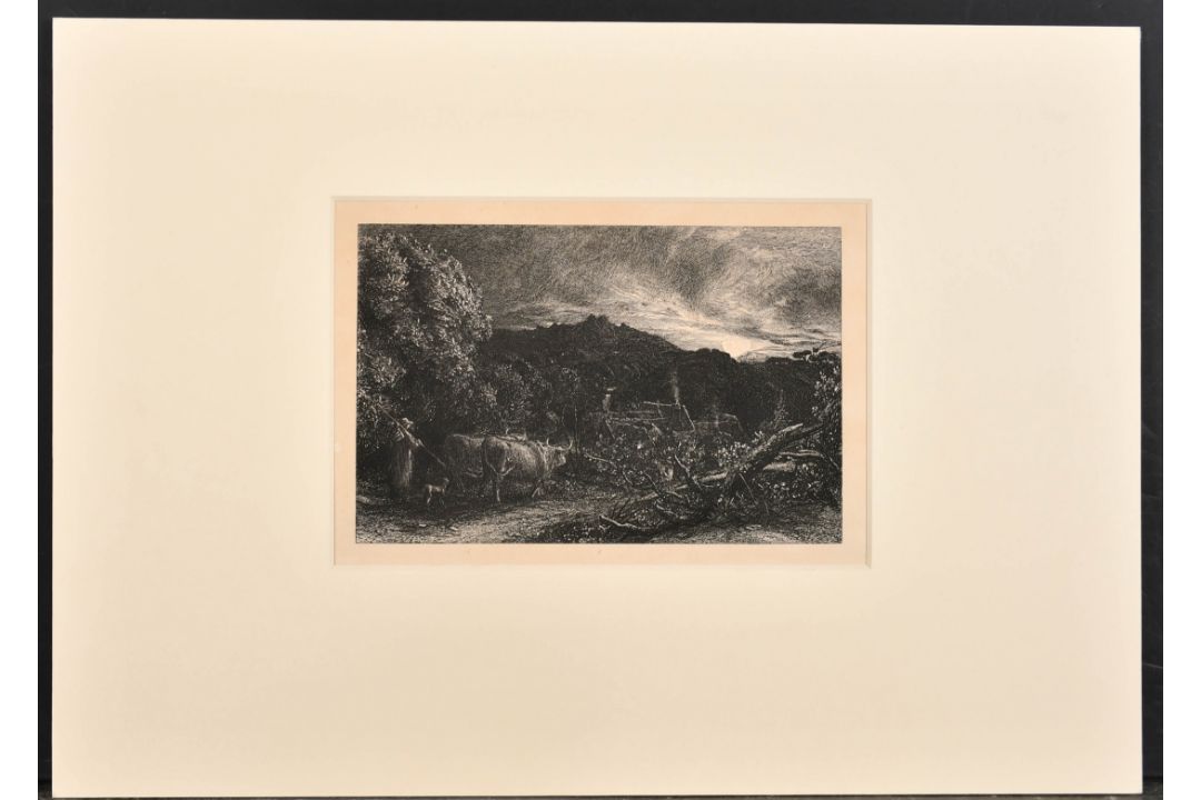Samuel Palmer (1805-1881) British. "The Weary Ploughman", Etching, Numbered 4 (within plate), and - Image 2 of 3