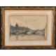 Frank Myers Boggs (1855-1926) American. 'Le Palais de Justice from across the Pont au Change', - Image 2 of 4