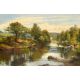 Enoch Crosland (1860-1938) British. Fly Fishing, Oil on canvas, Signed, 12" x 18" (30.5 x 45.7cm) - Image 1 of 4