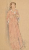 Raphael Kirchner (1876-1917) Austrian. Figure Study, Watercolour and pencil, 18.5