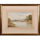 Lewis Pinhorn Wood (1848-1918) British. "On the Thames near Mortlake", Watercolour, Signed and dated - Image 2 of 5