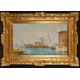 William George Meadows (c.1825-1901) British. A Venetian Scene, Oil on canvas, Signed, 12" x 20" ( - Image 2 of 4