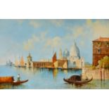 William George Meadows (c.1825-1901) British. "Grand Canal, Venice", Oil on canvas, Signed, 16" x