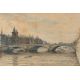 Frank Myers Boggs (1855-1926) American. 'Le Palais de Justice from across the Pont au Change', - Image 1 of 4