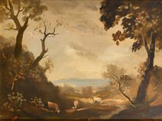 Philip Hugh Padwick (1876-1958) British. Cattle in a Landscape, Oil on artist's board, Signed, 14