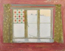 Lionel Bulmer (1919-1992) British. The Window, Oil on canvas laid down, unframed 16