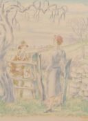 Albert Daniel Rutherston (Rothenstein) (1881-1953) British. 