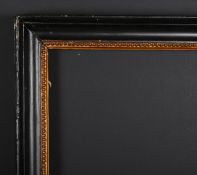 Early 20th Century English School. A Black Painted Frame with a gilt inner edge, rebate 20.5