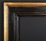 20th-21st Century English School. A Black and Gilt Frame, rebate 12.5