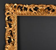 19th Century Italian School. A Carved Giltwood Florentine Frame, rebate 21