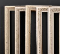 20th Century French School. A Set of Five Painted Composition Frames, rebate 8.75