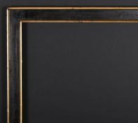 19th Century English School. A Black and Gilt Composition Frame, rebate 21