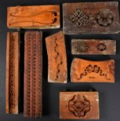 19th Century English School. A Collection of Eight Carved Moulds of various sizes (8)
