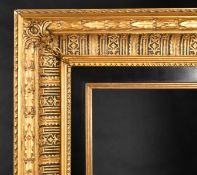 19th Century English School. A Gilt Composition Frame with black edging and a black and gilt slip,