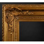 20th Century English School. A Gilt and Painted Composition Frame, with swept and pierced corners,