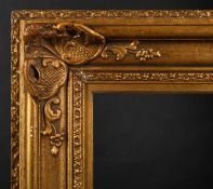20th Century English School. A Gilt and Painted Composition Frame, with swept and pierced corners,