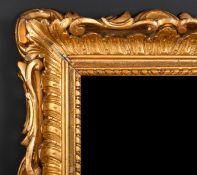 Late 19th Century English school. A Carved Giltwood Frame with swept and pierced centers and