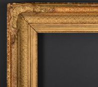 19th Century English School. A Painted Composition Frame, with swept corners, rebate 20