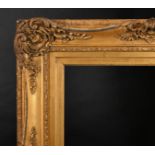 19th Century English School. A Gilt Composition Frame, with swept and pierced centres and corners,
