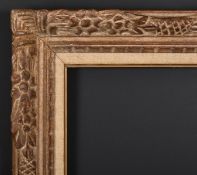 20th Century French School. A Painted Carved Wood Frame, with swept corners and a fabric slip,