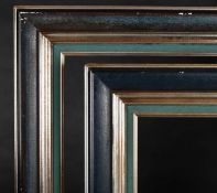 20th Century European School. A Pair of Black and Silver Painted Frames, with a fabric slip,