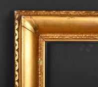 19th Century English School. A Gilt Composition Frame with black slip and inset glass, rebate 14