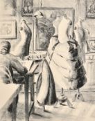 Jolan Polatschek Williams (1908-1988) Austrian. The Dress Maker, Lithograph, unframed 12.25