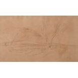 Edward Lear (1812-1888) British. 'Norba', from the Pontine Marshes near Ninfa, Ink, Numbered 31