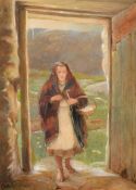 Carlton Alfred Smith (1853-1946) British. 'Rain in the Highlands', Watercolour, Signed and dated