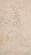 Edwin Henry Landseer (1802-1873) British. Studies for 'The Rat Catchers', Pencil, Signed, and