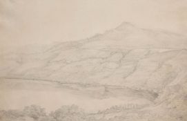 Circle of Christoph Heinrich Kniep (1755-1825) German. An Italian Lake, Pencil, Numbered 16, 18.5