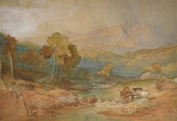 William Leighton Leitch (1804-1883) British. 'In the Highlands', Watercolour, gouache and ink,