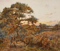 Joseph Harold Swanwick (1866-1929) British. 'Eventide', Watercolour, Signed and dated '93, and