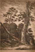 Richard Cooper Jnr (1740-1822) British. Lady by a Fallen Tree, Engraving, Bears a signature, 15
