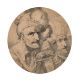 Circle of John Hamilton Mortimer (1740-1779) British. "Banditti", Ink, Circular, 11" x 11" (27.9 x - Image 3 of 6