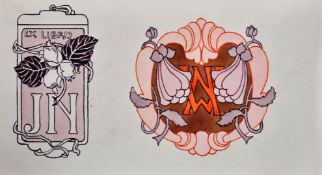 Pickford Robert Waller (1849-1930) British. Group of sketchbooks of Art Nouveau designs (15).