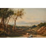 John Varley (1778-1842) British. 'View of Dolgelly, Snowdonia', Watercolour and pencil, 17.25" x 27"