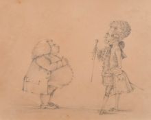 Rev. William McKendree Snyder (1848-1930) British. 'Town and Country', Pencil, Inscribed on a