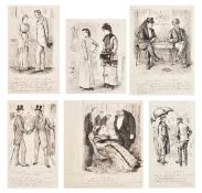 George Du Maurier (1834-1896) British. Large collection of drawings for Punch, eight mounted, all