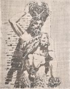 Arthur Sigmund Pollitzer (1913-1983) British. Statue of Pan, Ink and monochrome wash, Signed and