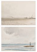 Roland Vivian Pitchforth (1895-1982) British. 'Weather Passing', Watercolour, Signed, and