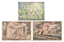 Caspar Neher (1897-1962) Austrian/German. Three Set Designs for the New York Metropolitan Opera's