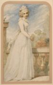 Richard Cosway R.A. (1742-1821) British. Portrait of Sarah Ley, Mrs Richard Tickell, Watercolour and