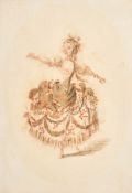 Louis Rene Boquet (1717-1814) French. The Dancer Costume Design, Watercolour and ink, mounted