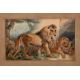 Follower of William Huggins (1820-1884) British. A Lion and Lioness at their Den, Watercolour and - Image 1 of 3