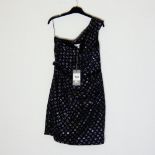 Ralph & Russo 19F11 D010 Off Shoulder Draped Dress, Black, Size 44 (RRP £3,900).  Black and silver P