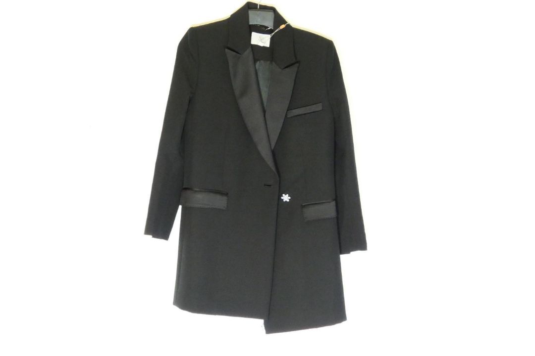 Ralph & Russo 20P 11 D202 Double Breasted Blazer Dress with Jewellery Buttons, Black, Size 36 (RRP £ - Image 2 of 4